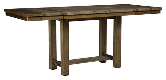 Moriville - Grayish Brown - Rectangular Dining Room Counter Extension Table - Hornell Furniture Outlet