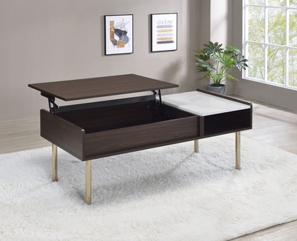 Carrie - Lift - Top Coffee Table - Brown - Hornell Furniture Outlet