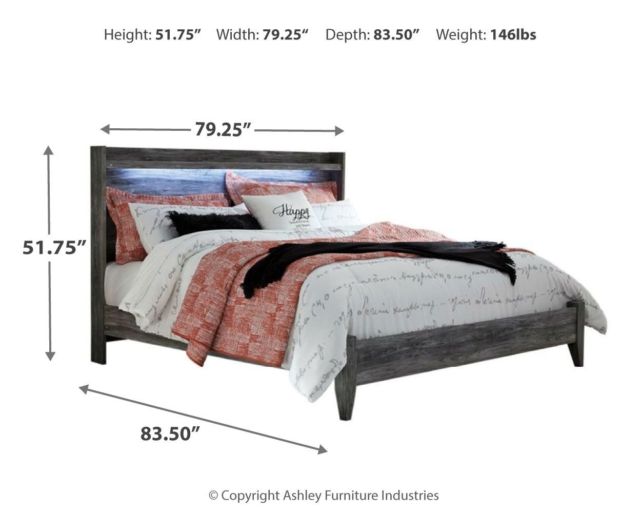 Baystorm - LED Panel Bed - Hornell Furniture Outlet