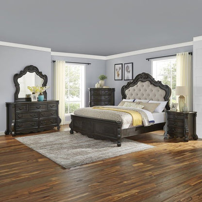 Rhapsody - 6 Piece King Bedroom Set - Dark Brown - Hornell Furniture Outlet