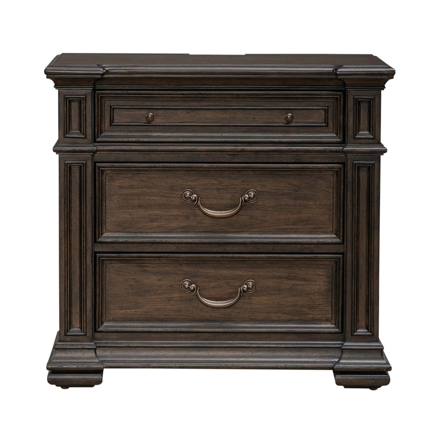 Provence Park - Nightstand With Charging Station - Brown - Hornell Furniture Outlet