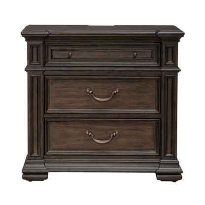 Provence Park - Nightstand With Charging Station - Brown - Hornell Furniture Outlet