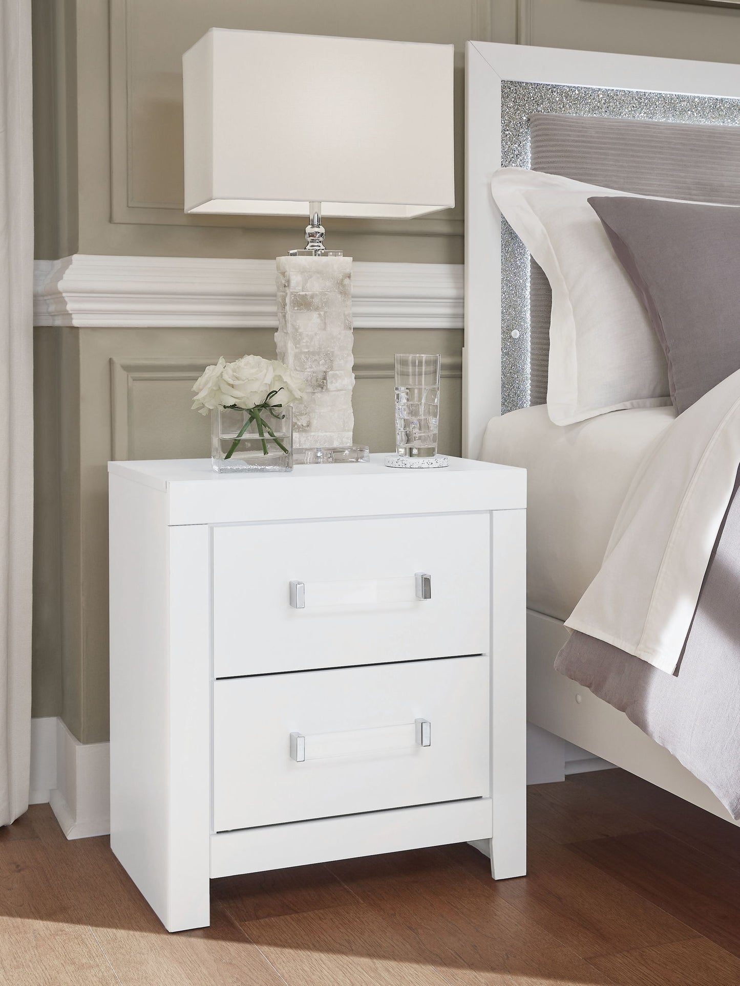 Maeling - Two Drawer Night Stand - Hornell Furniture Outlet