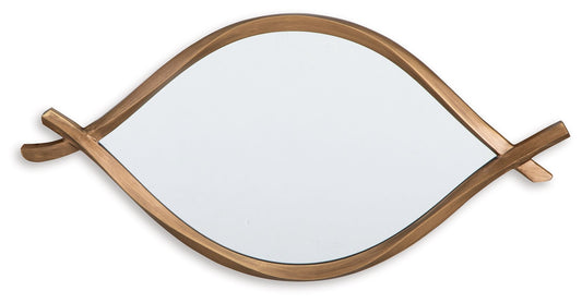 Bartner - Antique Gold Finish - Accent Mirror - Hornell Furniture Outlet