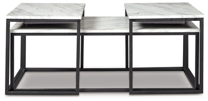 Donnesta - Occasional Table Set (Set of 3) - Gray / Black - Hornell Furniture Outlet