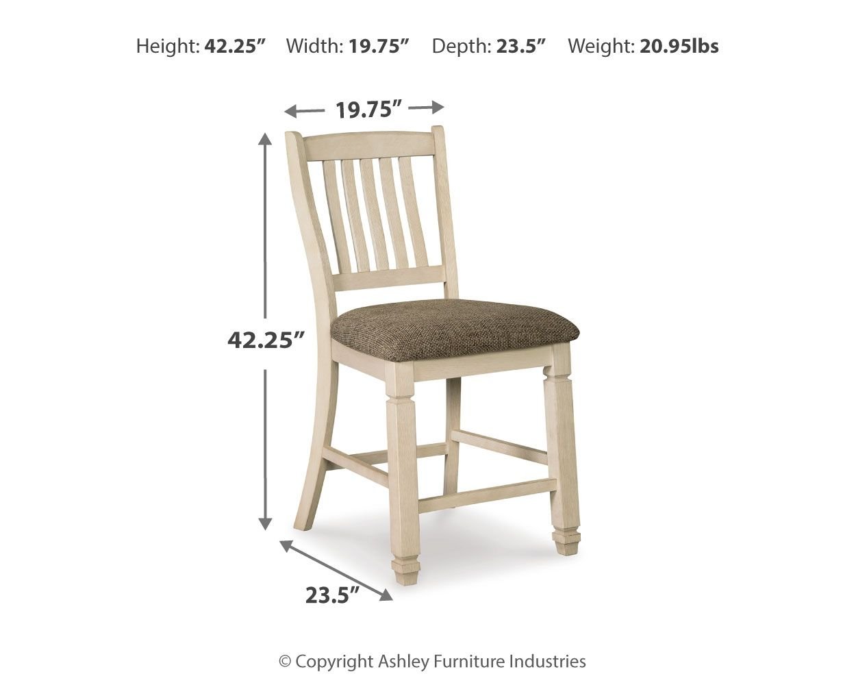 Bolanburg - Upholstered Barstool (Set of 2) - Beige - Hornell Furniture Outlet