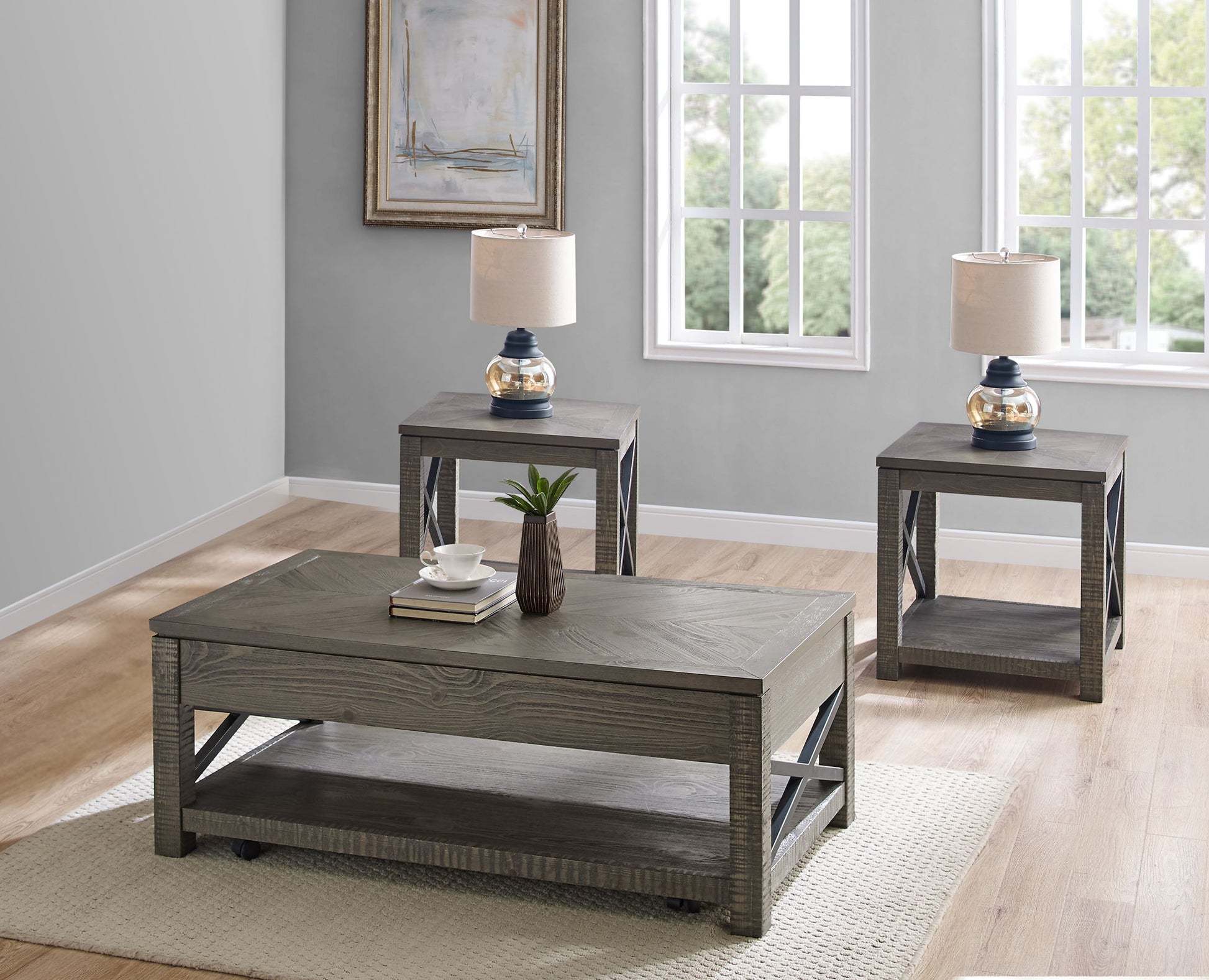 Dexter - Square End Table - Brown - Hornell Furniture Outlet