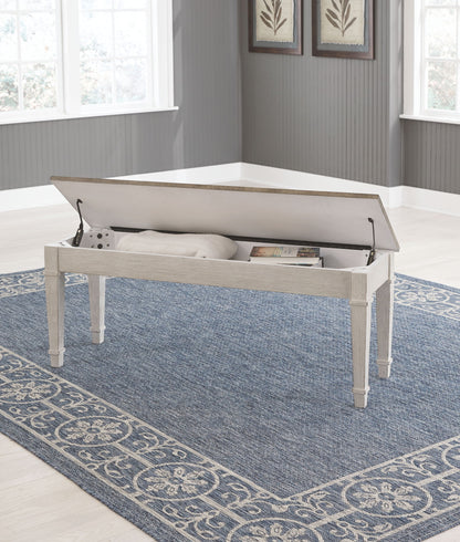 Skempton - White - Storage Bench - Hornell Furniture Outlet