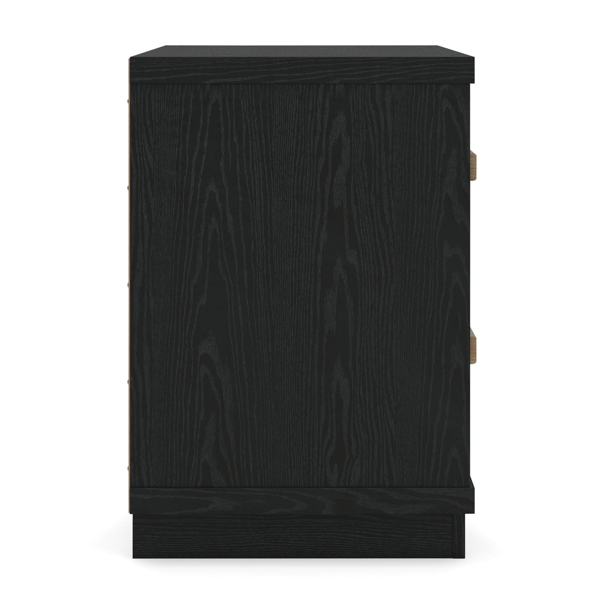 Kozmour - Two Drawer Night Stand - Black / Brown