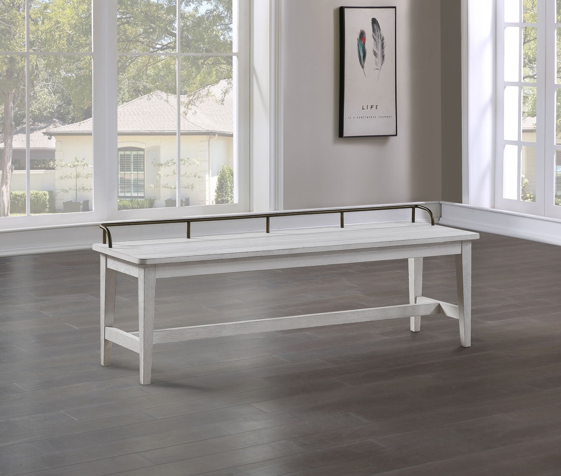 Pendleton - Dining Bench - White - Hornell Furniture Outlet