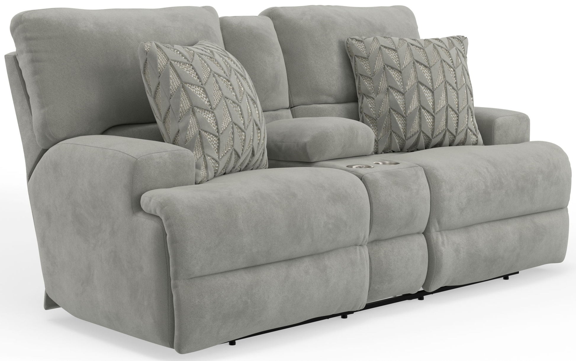 Renaldo - Power Console Loveseat With Zero Gravity Recline - Stone - Hornell Furniture Outlet