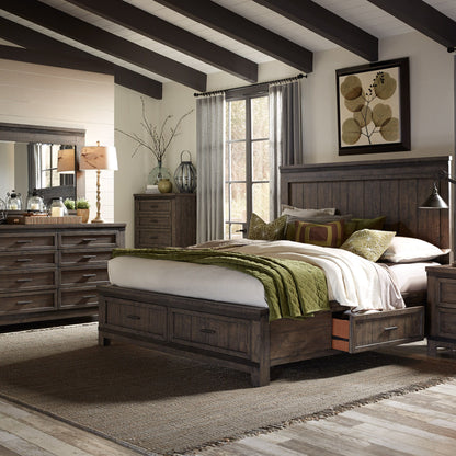 Thornwood Hills - Two Sided Storage Bed, Dresser & Mirror - Hornell Furniture Outlet