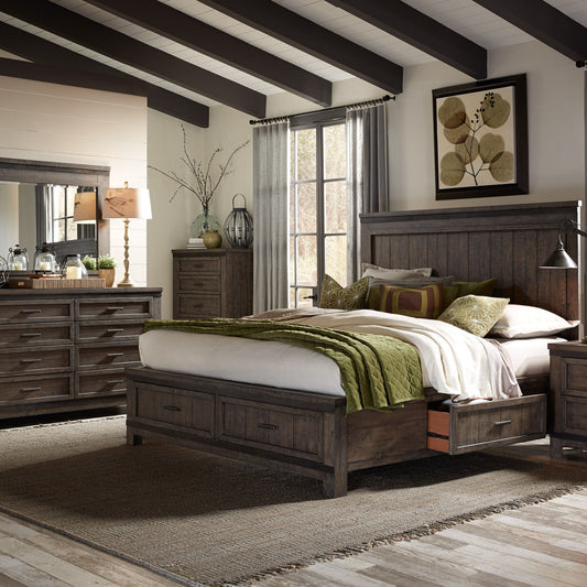 Thornwood Hills - Two Sided Storage Bed, Dresser & Mirror - Hornell Furniture Outlet