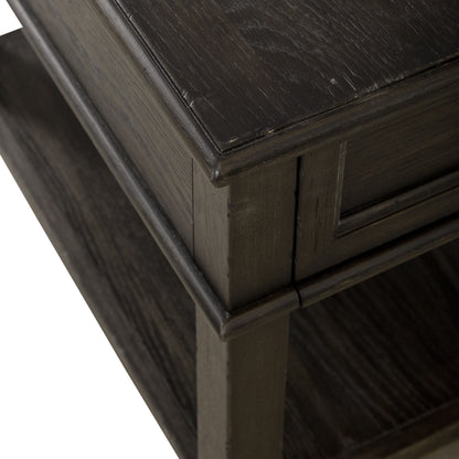 Mill Creek - Drawer End Table - Dark Brown - Hornell Furniture Outlet