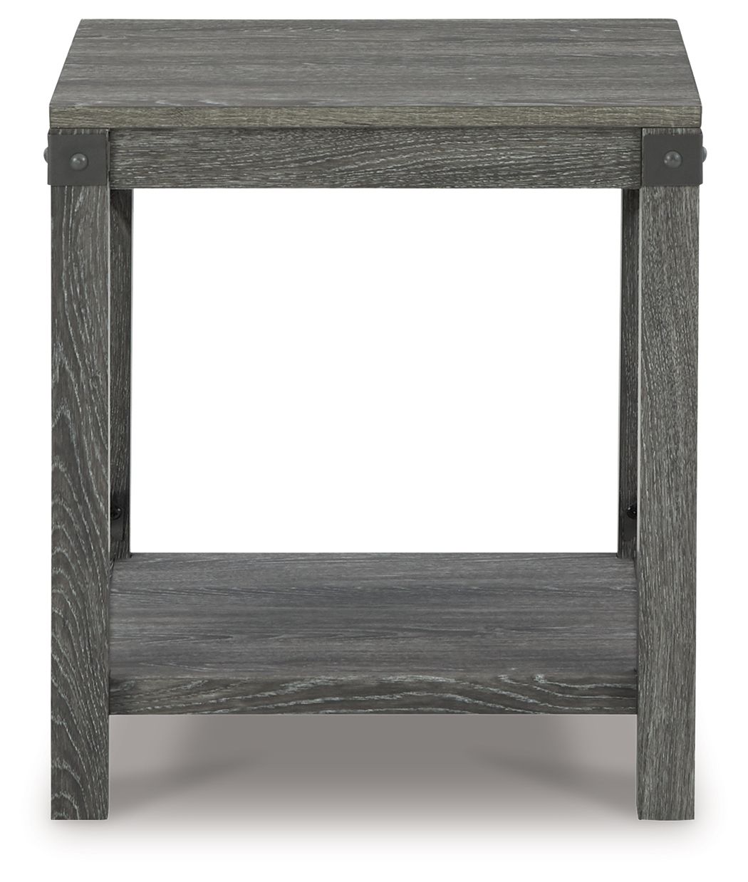 Freedan - Square End Table - Grayish Brown - Hornell Furniture Outlet
