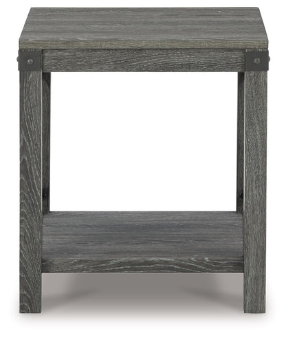 Freedan - Square End Table - Grayish Brown - Hornell Furniture Outlet