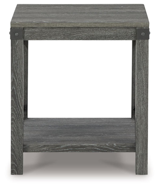 Freedan - Square End Table - Grayish Brown - Hornell Furniture Outlet