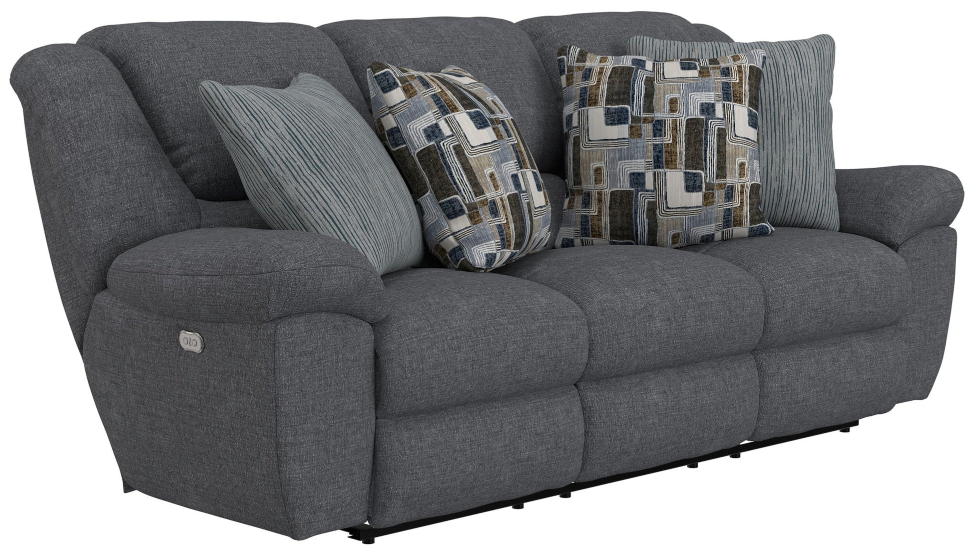 Trifecta - Sofa With 3 Recliners and Drop Down Table - Hornell Furniture Outlet