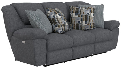 Trifecta - Sofa With 3 Recliners and Drop Down Table - Hornell Furniture Outlet