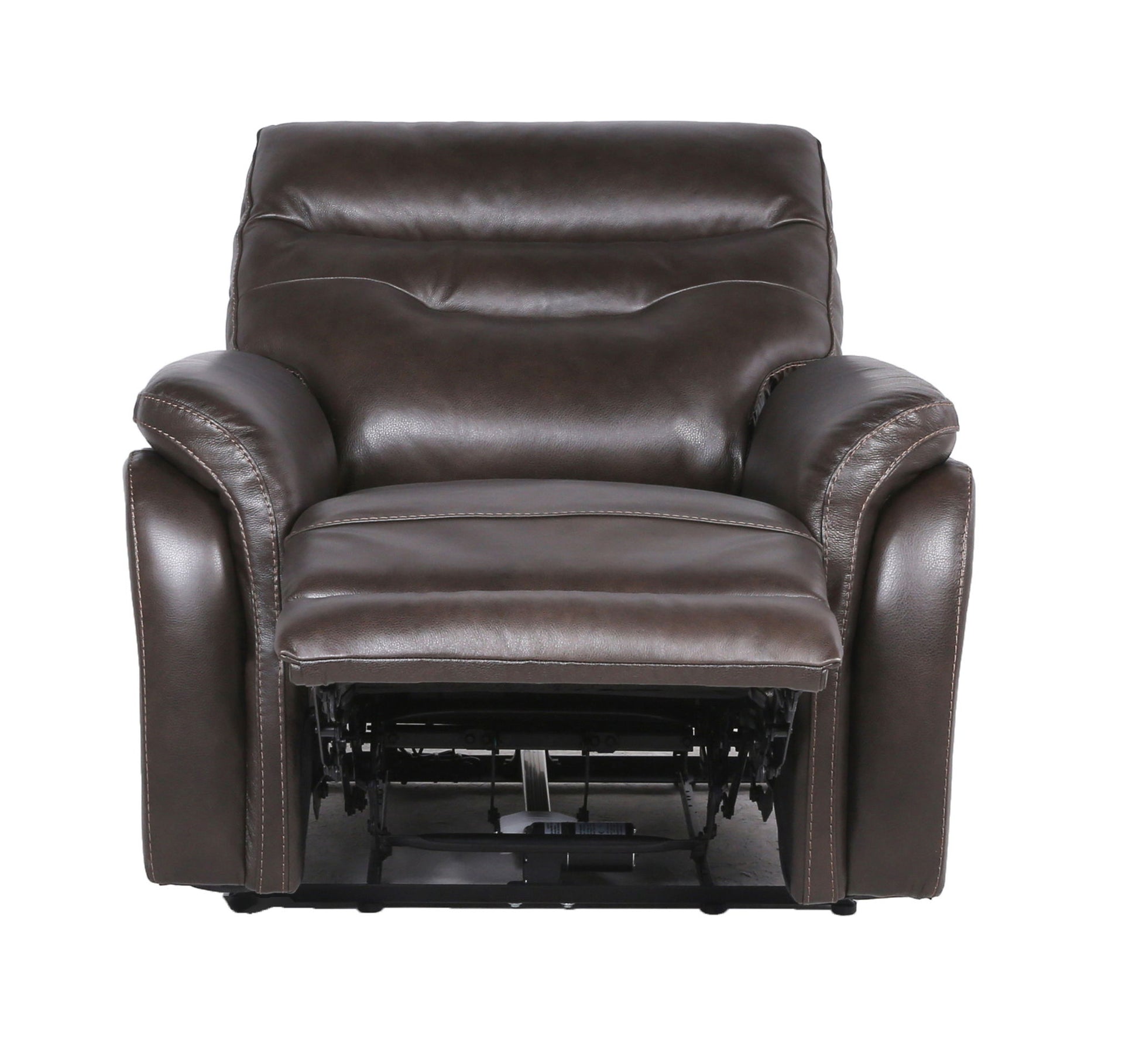 Fortuna - Dual Power Recliner - Coffee - Hornell Furniture Outlet