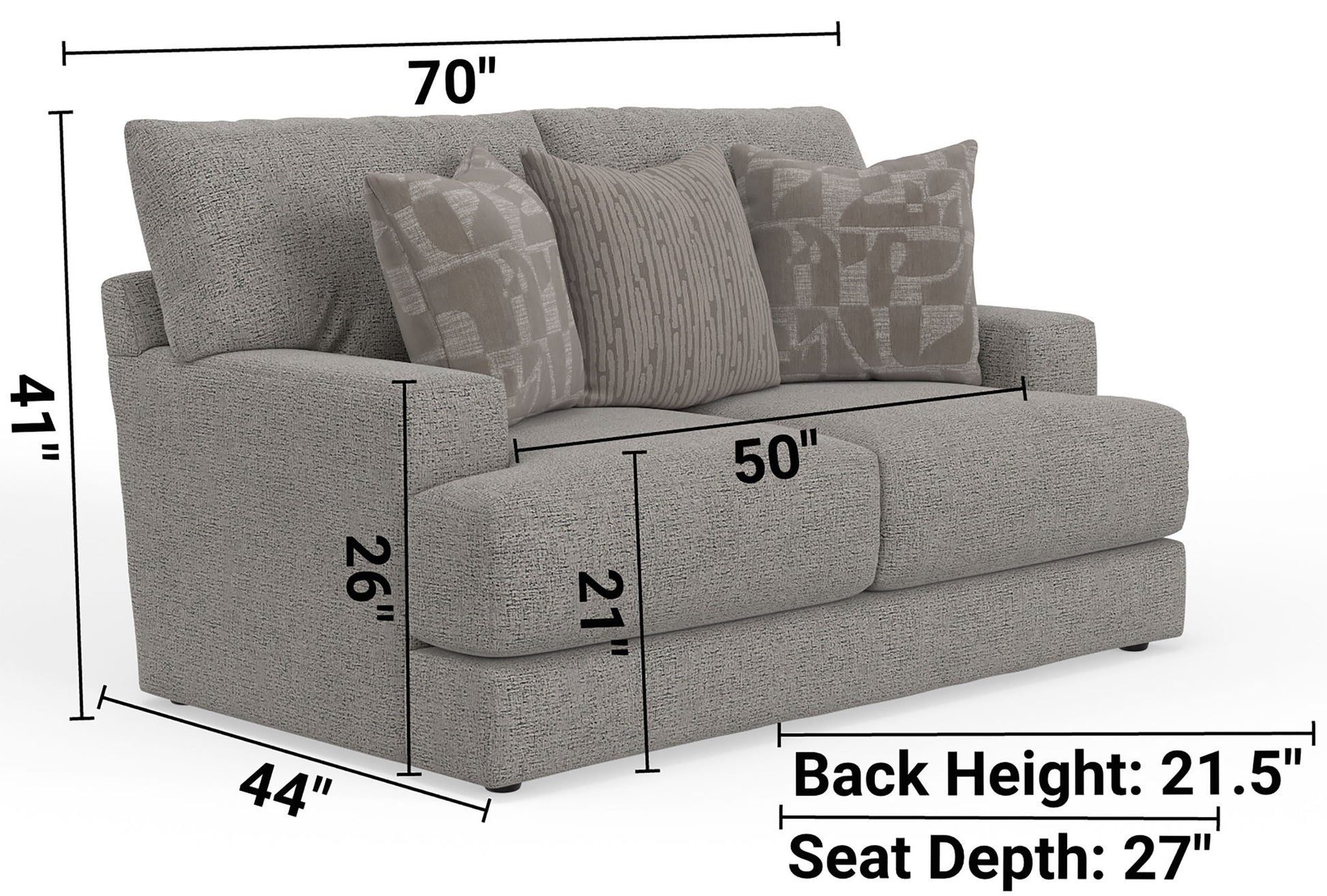 Zeke - Loveseat - Cloud - Hornell Furniture Outlet