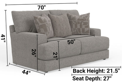 Zeke - Loveseat - Cloud - Hornell Furniture Outlet