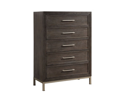 Broomfield - 5 - Drawer Chest - Brown - Hornell Furniture Outlet