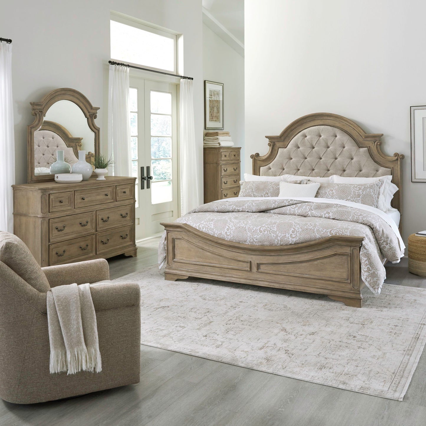 Magnolia Manor - Upholstered Bed Set - Hornell Furniture Outlet