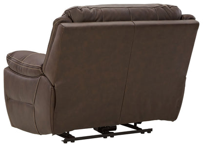 Dunleith - Chocolate - Zero Wall Recliner w/PWR HDRST - Hornell Furniture Outlet