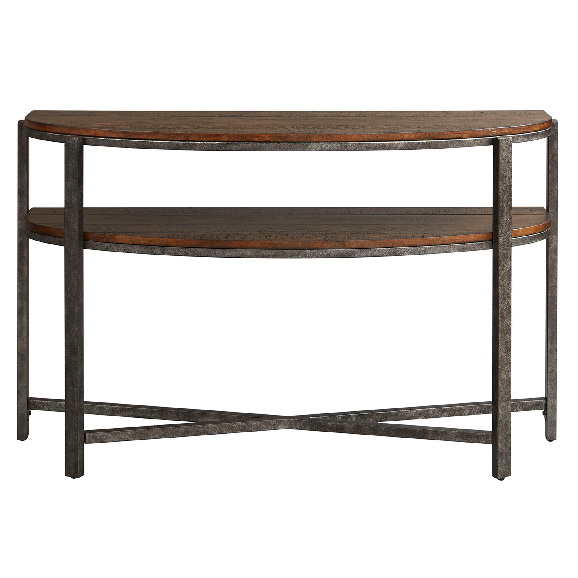 Breckinridge - Demilune Sofa Table - Dark Brown - Hornell Furniture Outlet