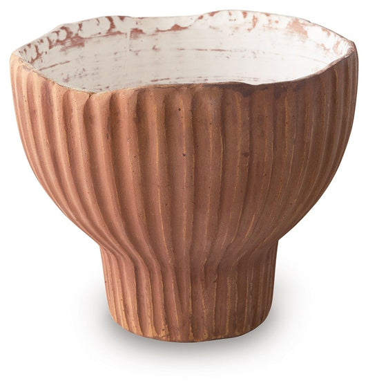 Orban - Vase - Sienna / White - Hornell Furniture Outlet