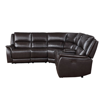 Alexandria - Leather Power Sectional - Hornell Furniture Outlet