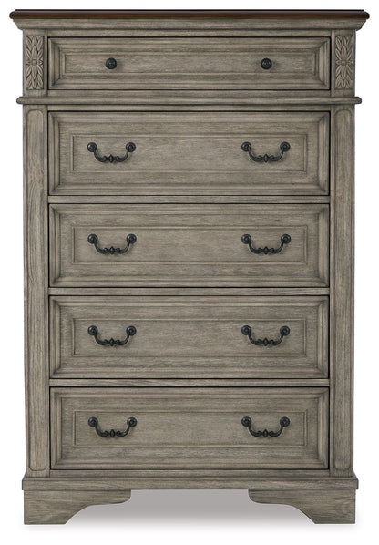 Lodenbay - Antique Gray - Five Drawer Chest - Hornell Furniture Outlet