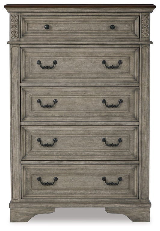 Lodenbay - Antique Gray - Five Drawer Chest - Hornell Furniture Outlet