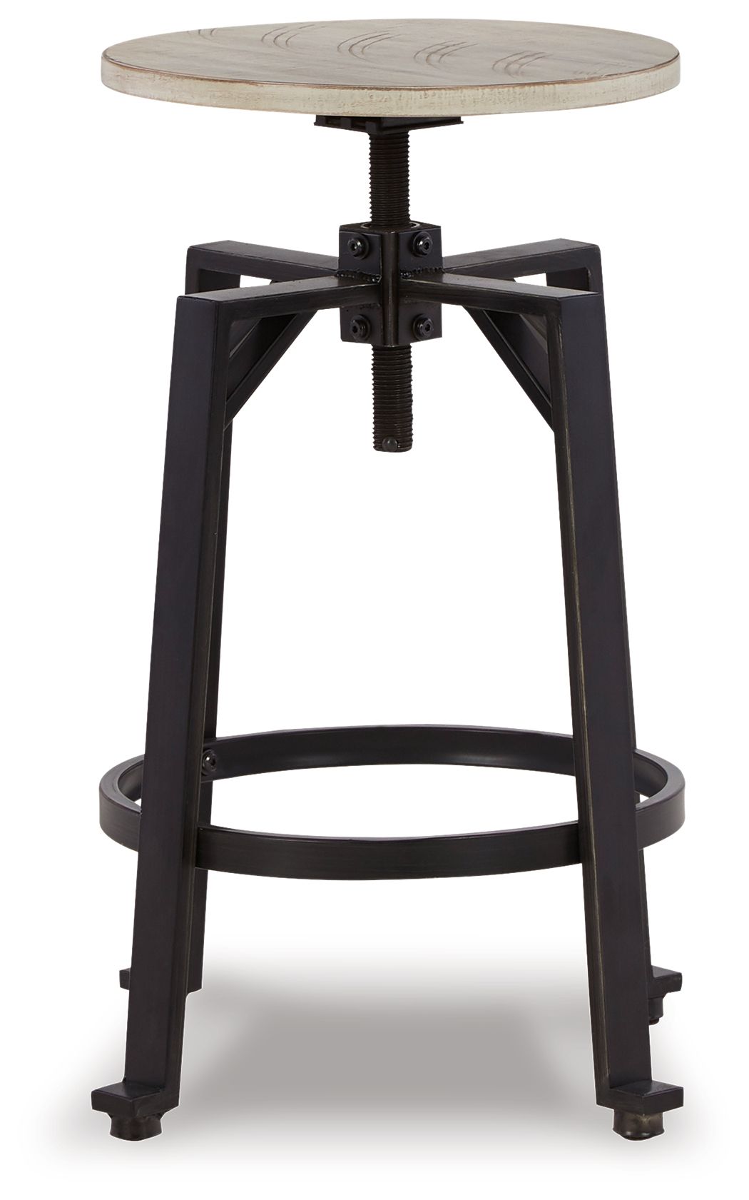 Karisslyn - Whitewash / Black - Swivel Stool (Set of 2) - Hornell Furniture Outlet
