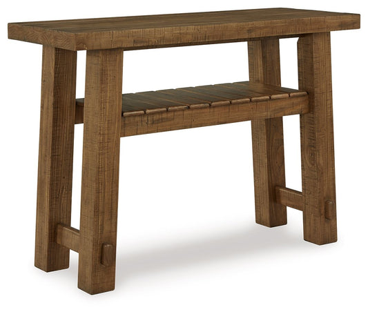 Mackifeld - Warm Brown - Sofa Table - Hornell Furniture Outlet