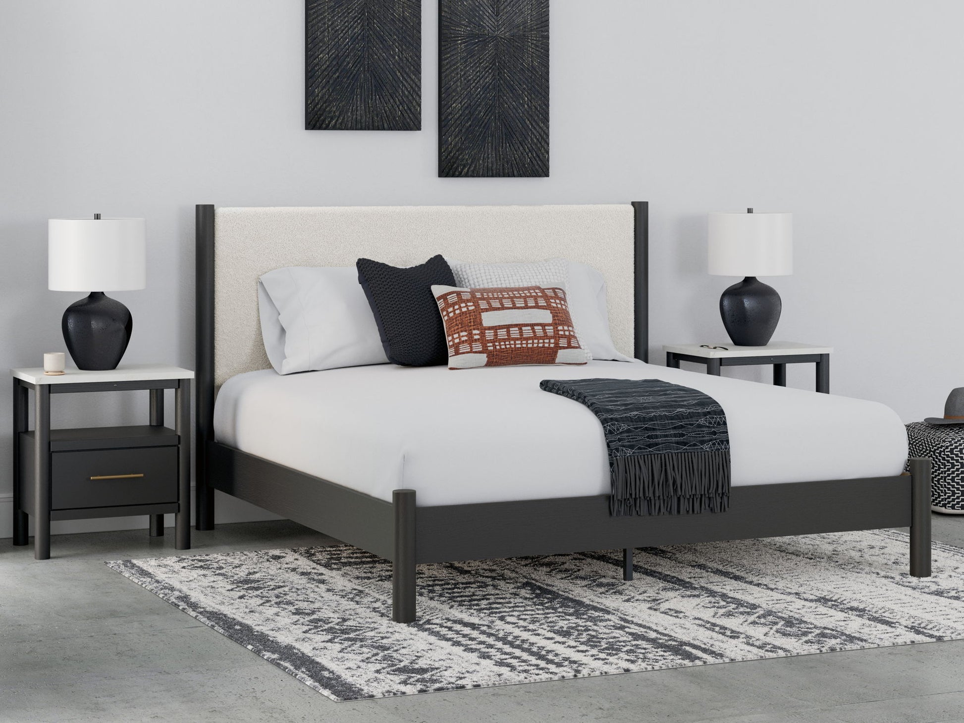 Cadmori - Upholstered Panel Bed - Hornell Furniture Outlet