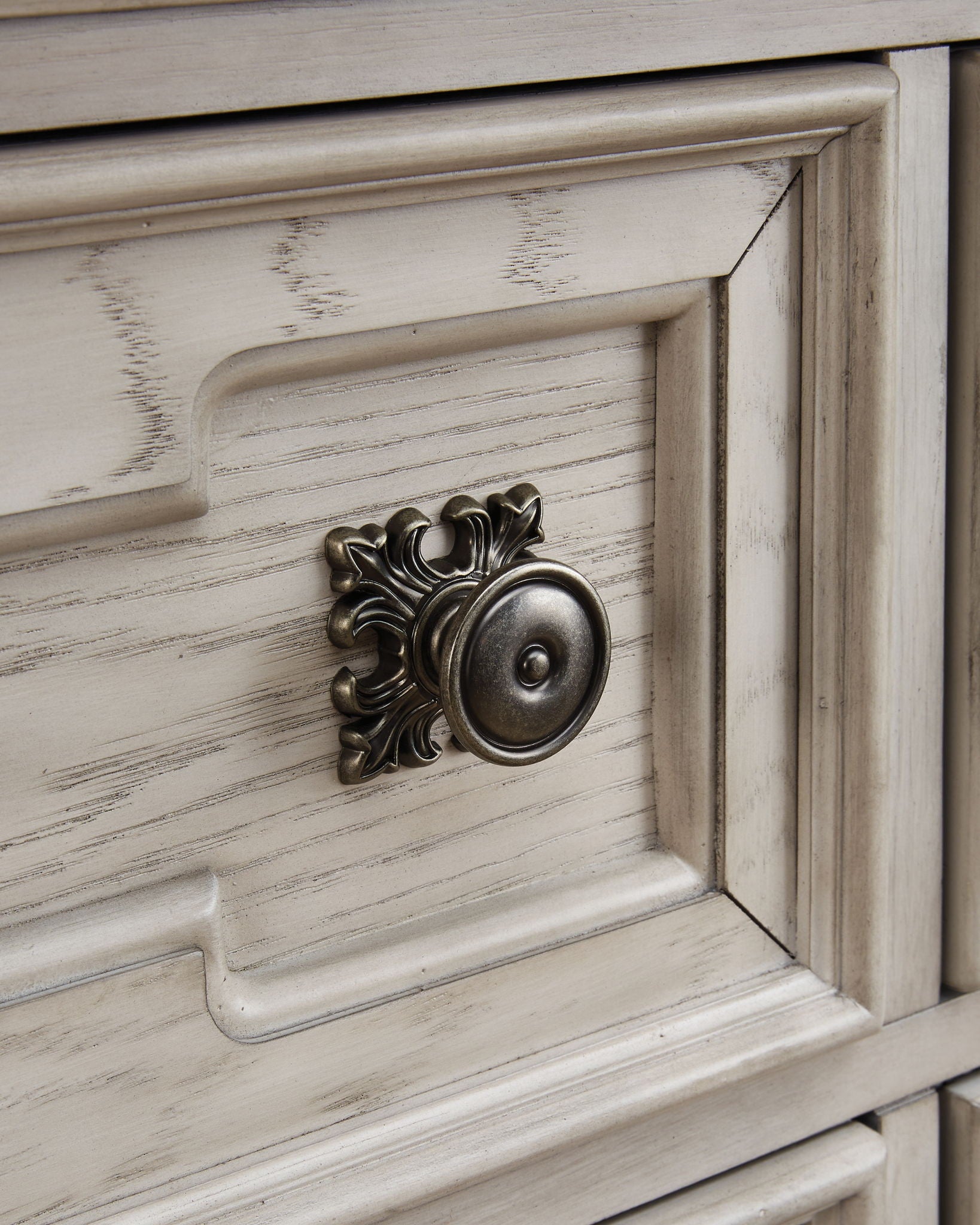 Bruchandi - Antique White - Three Drawer Night Stand - Hornell Furniture Outlet
