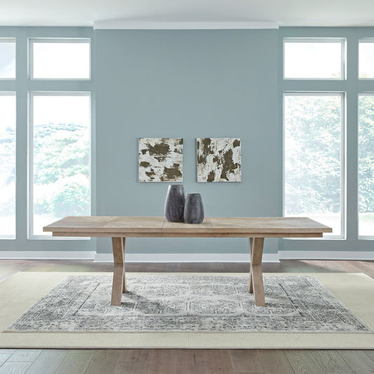 Brentwood - Double Pedestal Table - Brown - Hornell Furniture Outlet