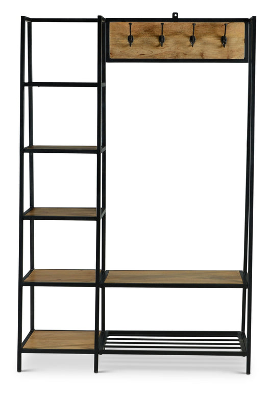 Hampton - Hall Tree - Dark Brown - Hornell Furniture Outlet