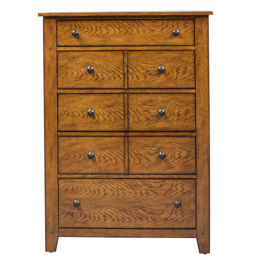 Grandpas Cabin - 5 Drawer Chest - Light Brown - Hornell Furniture Outlet