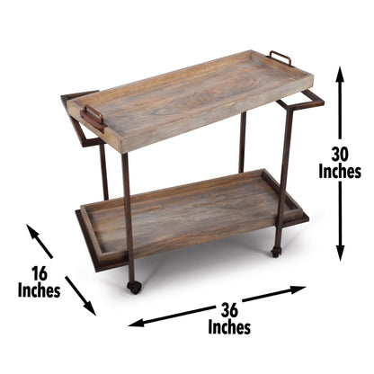 Conway - Cart - Brown - Hornell Furniture Outlet