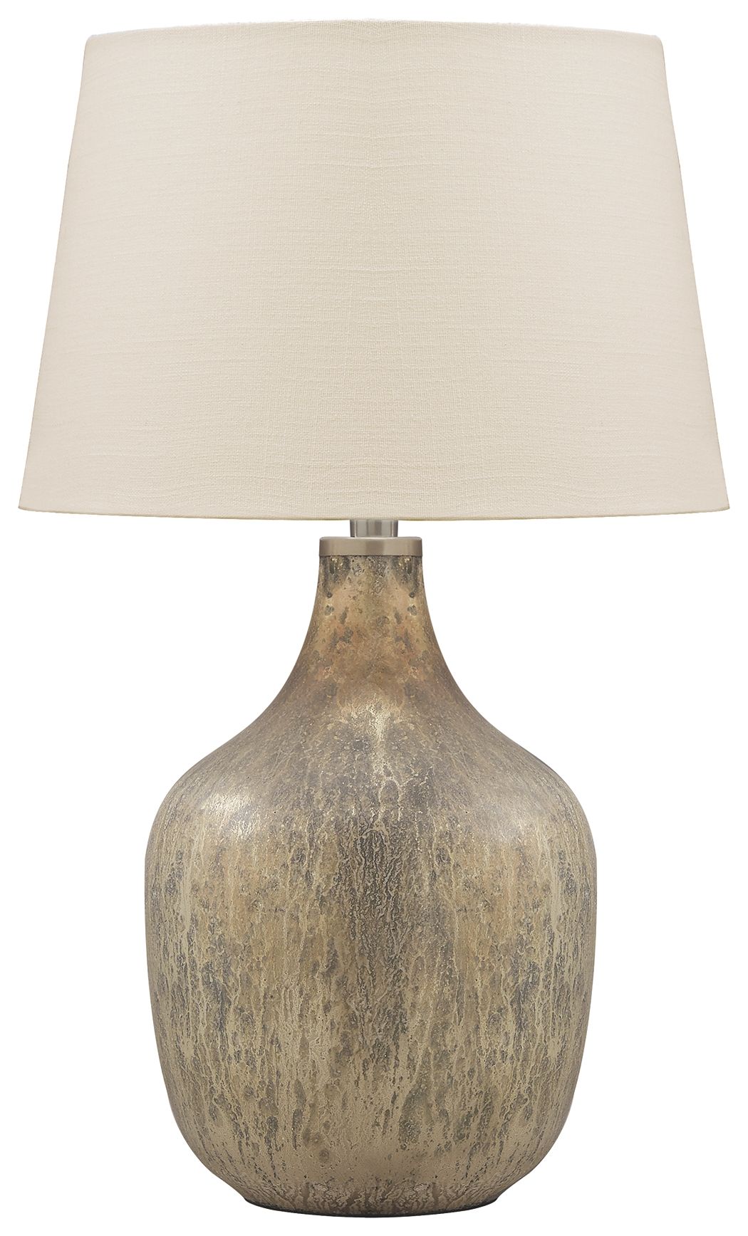 Mari - Gray / Gold Finish - Glass Table Lamp - Hornell Furniture Outlet