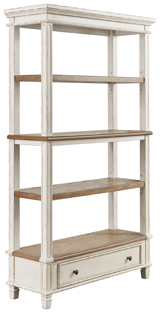Realyn - Brown / White - Bookcase - Hornell Furniture Outlet