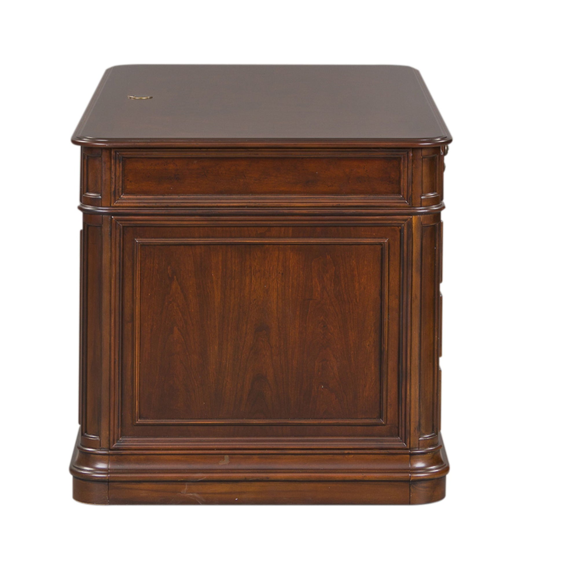 Brayton Manor - 5 Piece Home Office Jr Executive Set - Dark Brown - Hornell Furniture Outlet