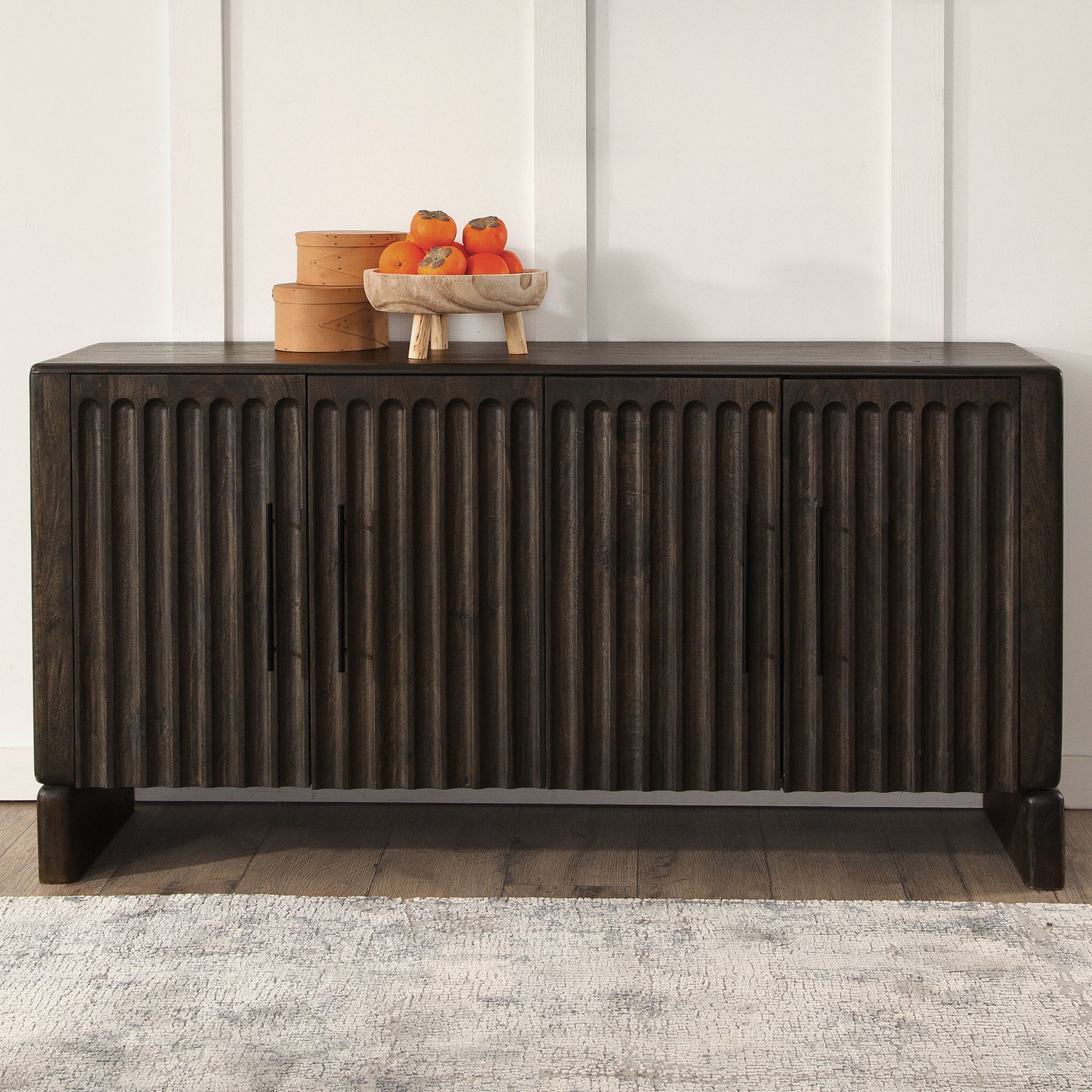 Norvell - 4 - Door Sideboard - Brown - Hornell Furniture Outlet