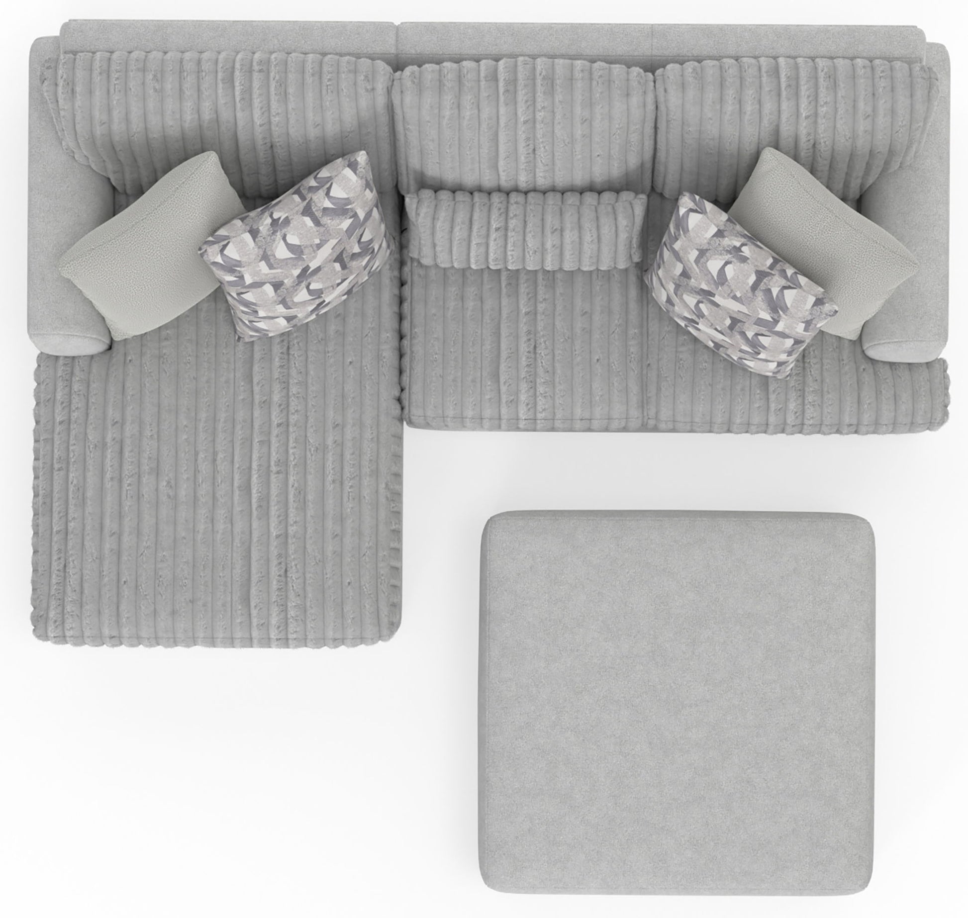 Titan - Sectional With Comfort Coil Seating, Cocktail Ottoman And Accent Pillows Included - Hornell Furniture Outlet