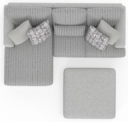 Titan - Sectional With Comfort Coil Seating, Cocktail Ottoman And Accent Pillows Included - Hornell Furniture Outlet