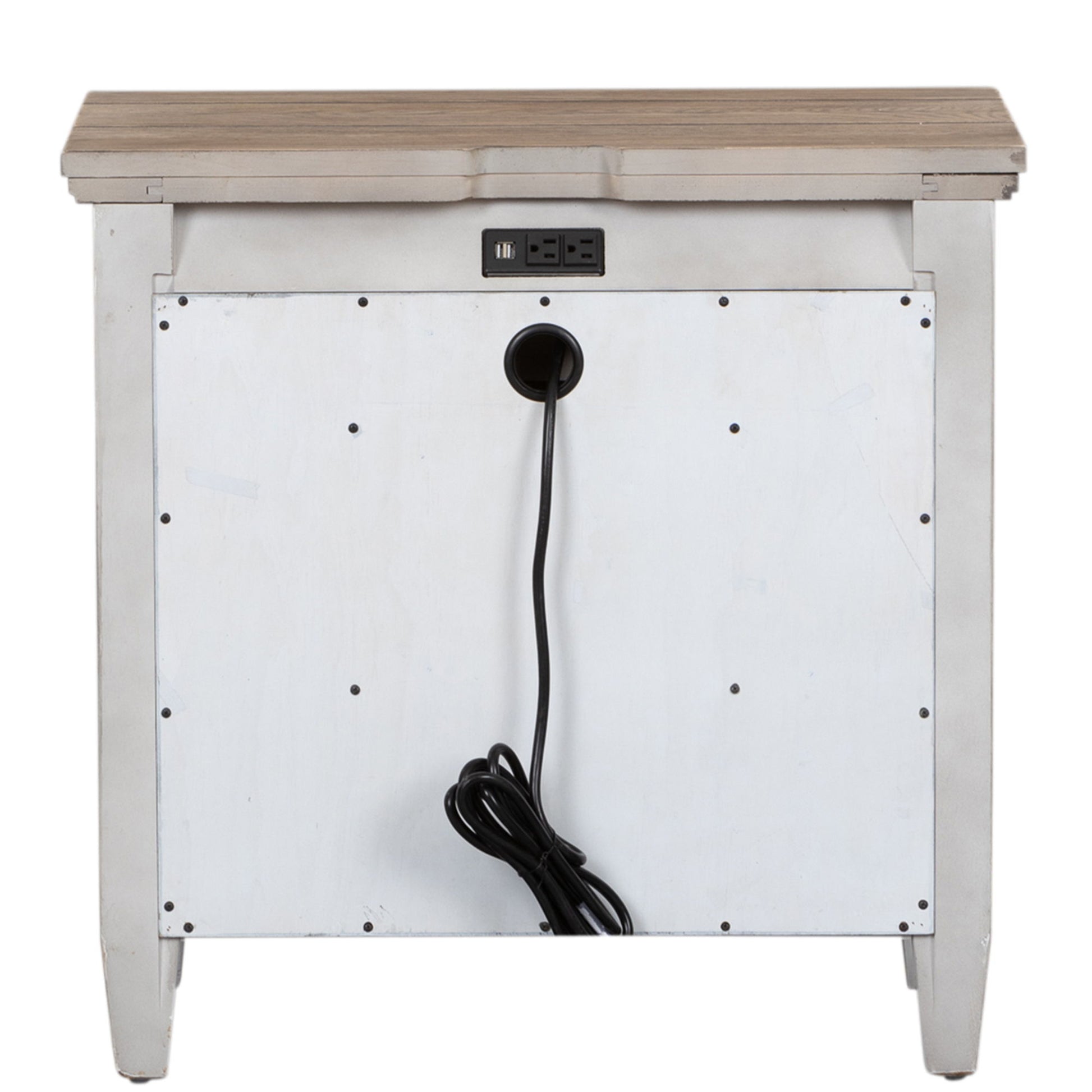 Heartland - 1 Drawer Nightstand With Charging Station - White - Hornell Furniture Outlet