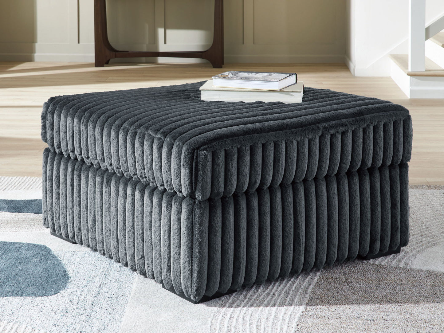 Midnight - Madness - Oversized Accent Ottoman - Hornell Furniture Outlet